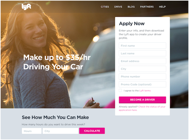 Landing Page and How to Use Them - make money driving your car