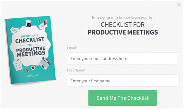 Landing Page and How to Use Them - productive_meeting_checklist